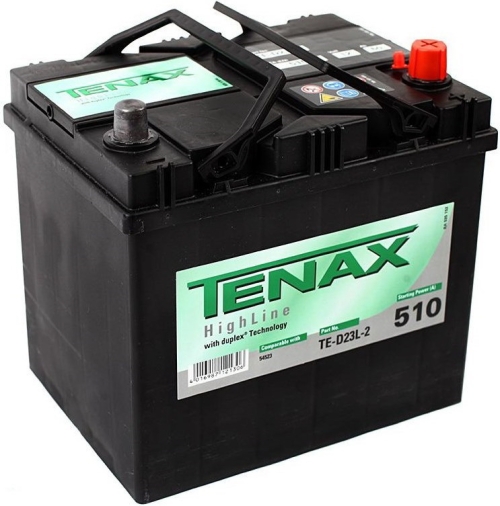 Батарея аккумуляторная TENAX 560412051 60А/ч 510А обратная полярн. выносные (Азия) клеммы